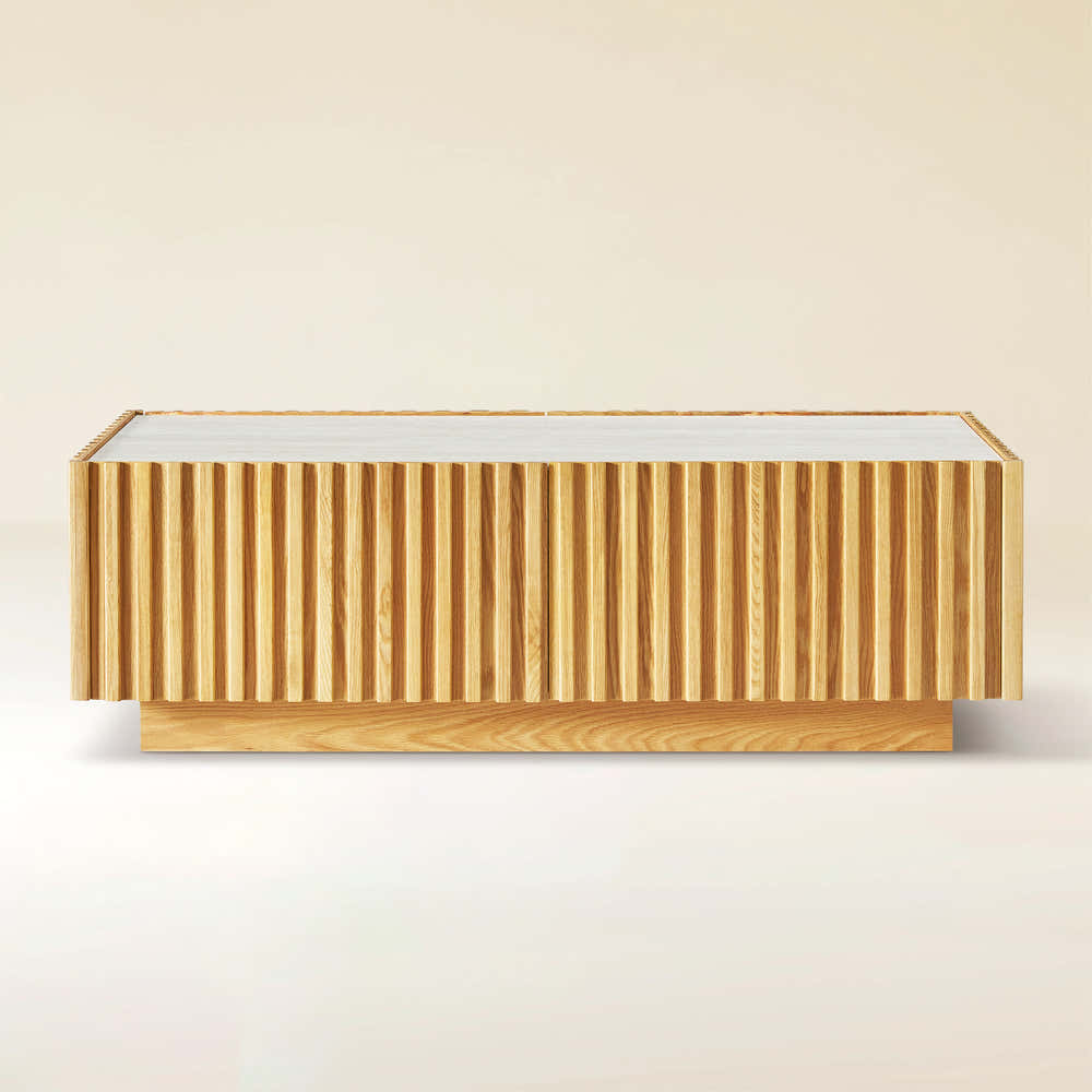 Rechteckiger Couchtisch Isla aus Eiche, 119 cm