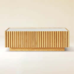 Rechteckiger Couchtisch Isla aus Eiche, 119 cm