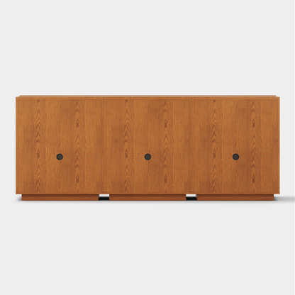 Alvar gewölbtes 96" Sideboard aus Eiche mit Schubladen (3er-Set)