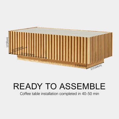 Rechteckiger Couchtisch Isla aus Eiche, 119 cm