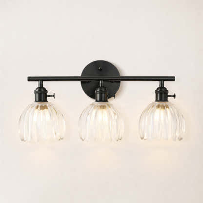 Orbixa Clear Glass 3-Lights Wall Sconce 18.8"W
