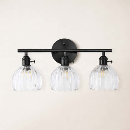 Orbixa Clear Glass 3-Lights Wall Sconce 18.8"W