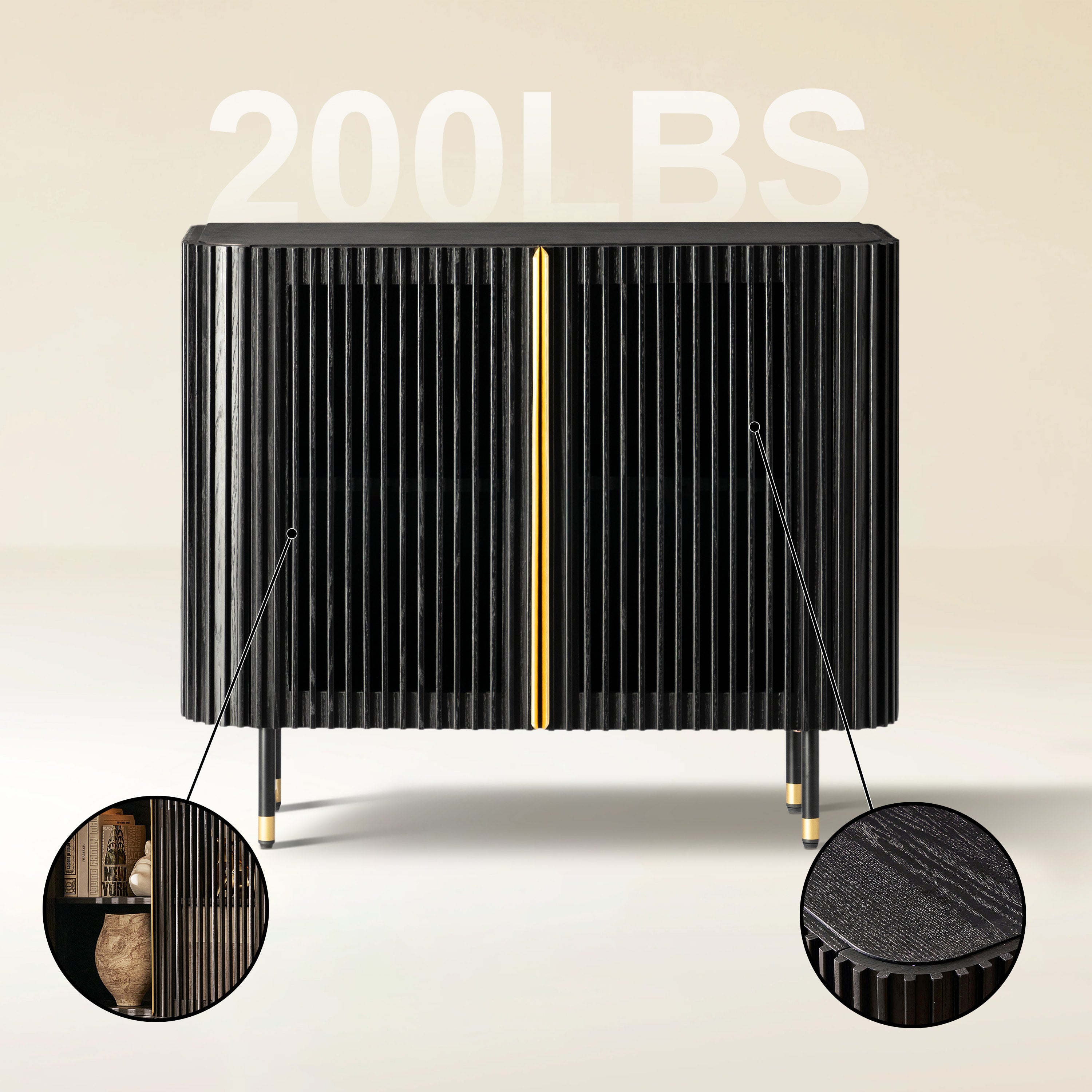 Ewan 66,7″H Vertikaler Kombinationsschrank aus Eiche (2er-Set)