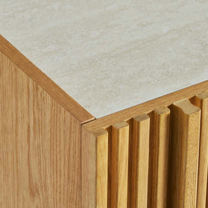 Isla Oak Sintered Stone Nightstand 20" W