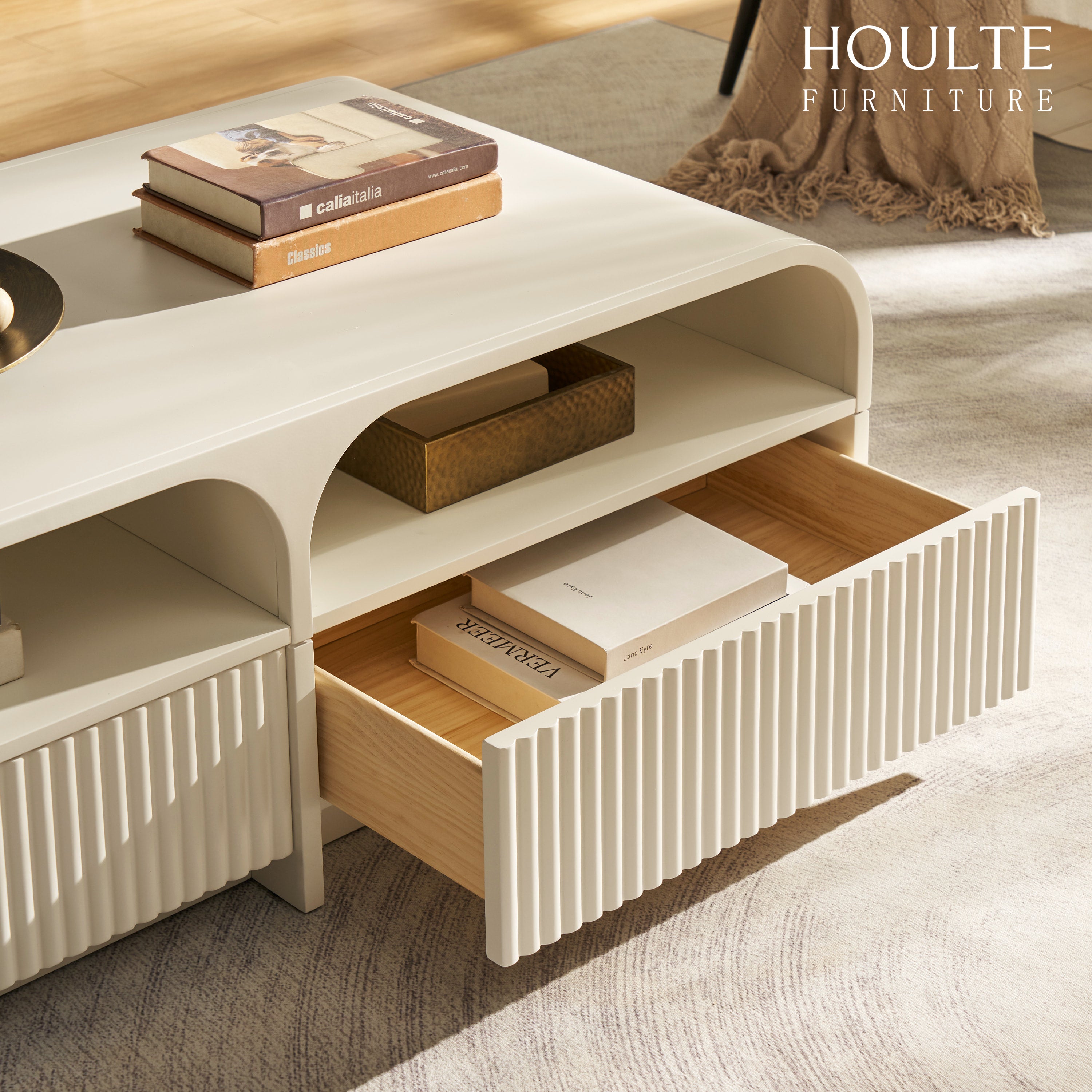 Naru Media Console and Coffee Table Set