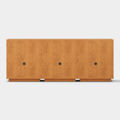 Alvar gewölbtes 96" Sideboard aus Eiche mit Schubladen (3er-Set)