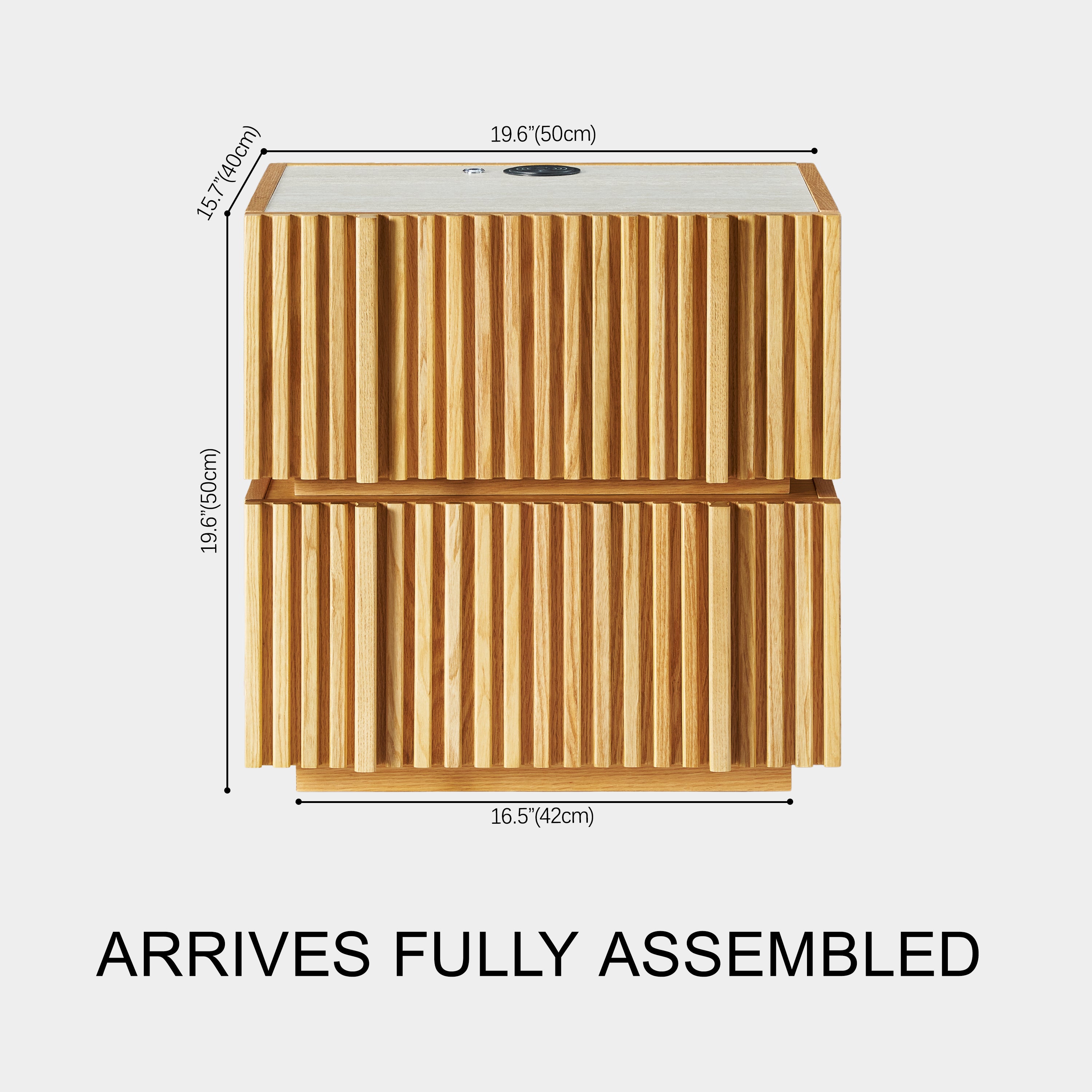 Isla Eichen-Nachttisch 19,7" B