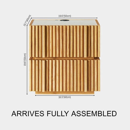 Isla Eichen-Nachttisch 19,7" B