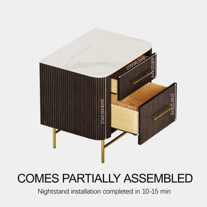 Ewan Sintered Stone Nightstand 26"W