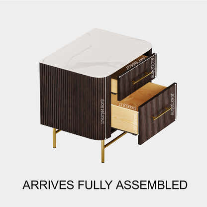 Ewan Sintered Stone Nightstand 26"W