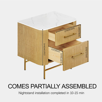 Ewan Sintered Stone Nightstand 26"W