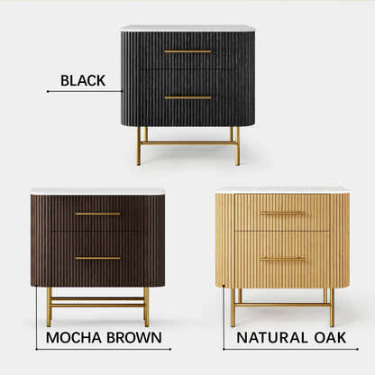 Ewan Sintered Stone Nightstand 26"W