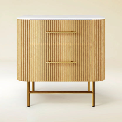 Ewan Sintered Stone Nightstand 26"W