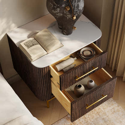 Ewan Sintered Stone Nightstand 26"W