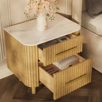 Charlie Sintered Stone Nightstand 26" W