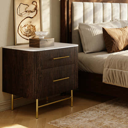 Ewan Sintered Stone Nightstand 26"W