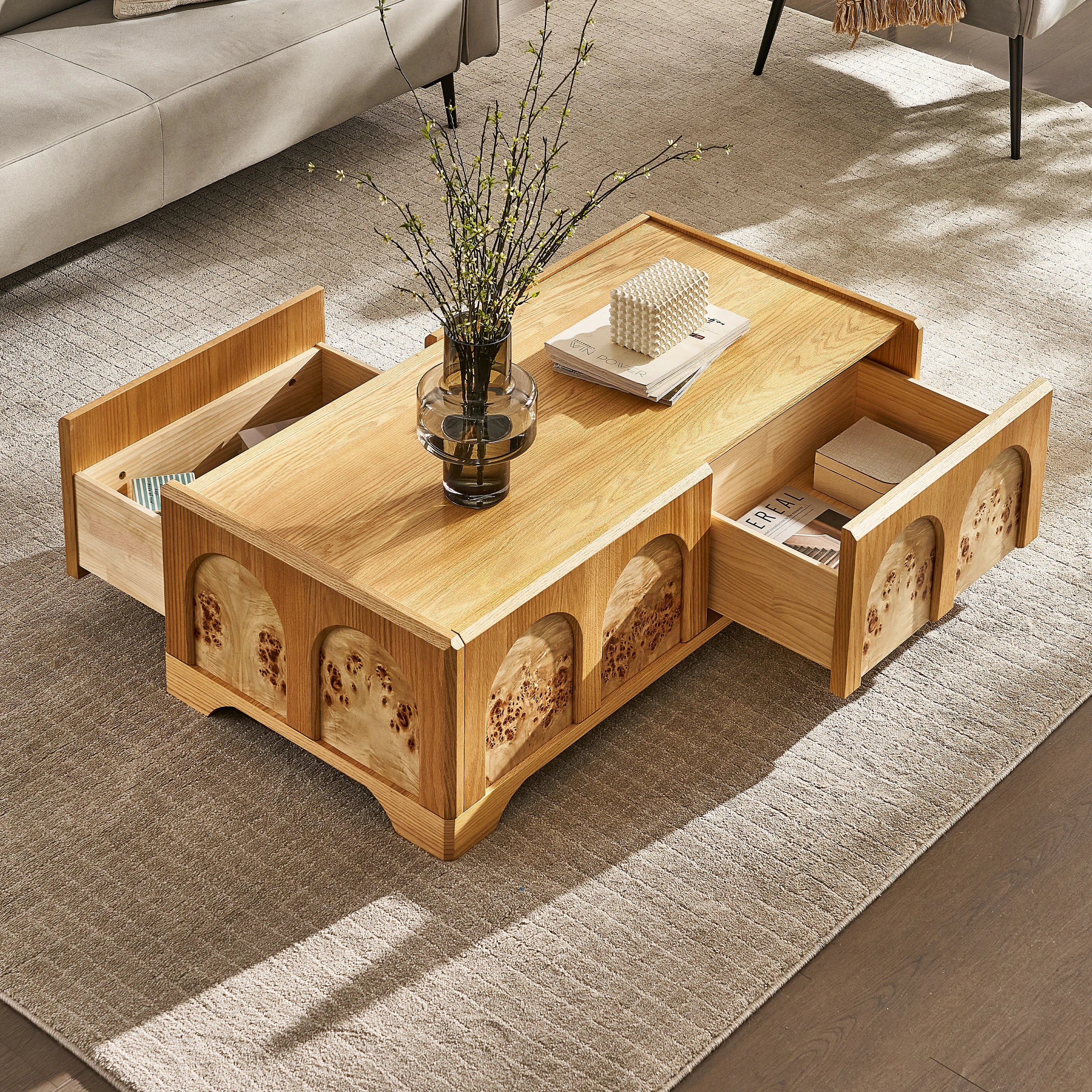 Couchtisch Aurora aus Eiche, 119,4 cm