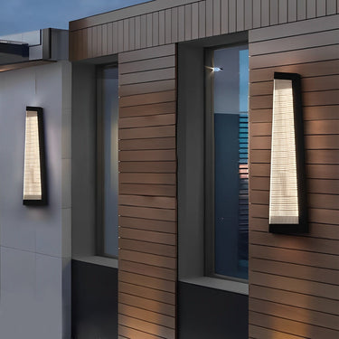 Gestreifte Acryl wasserdichte LED schwarz moderne Außenwandleuchten