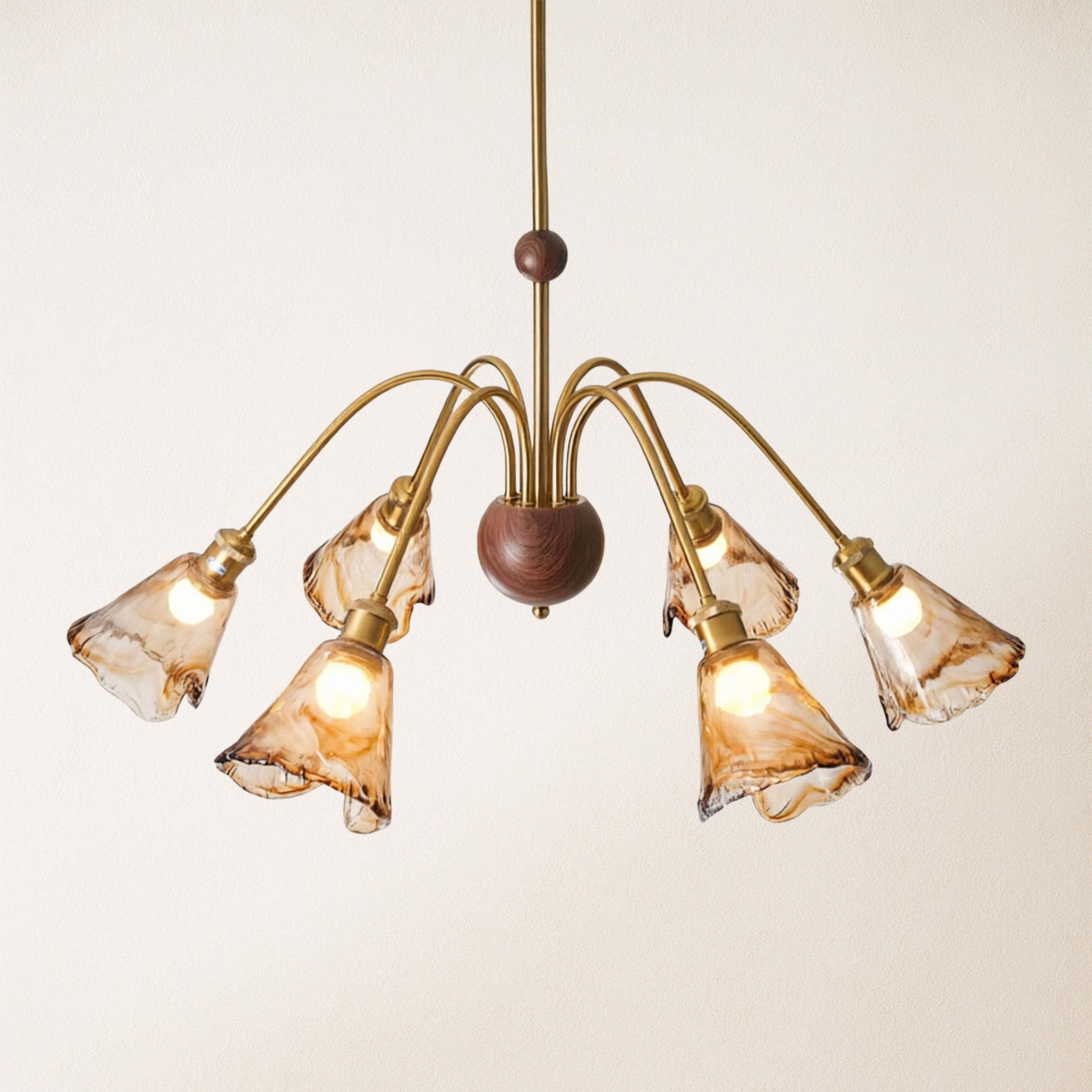 Ambrea Tulip Glass Chandelier