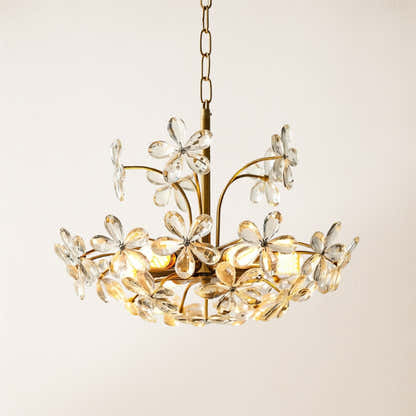 Liora Crystal Bloom Round Large Chandelier