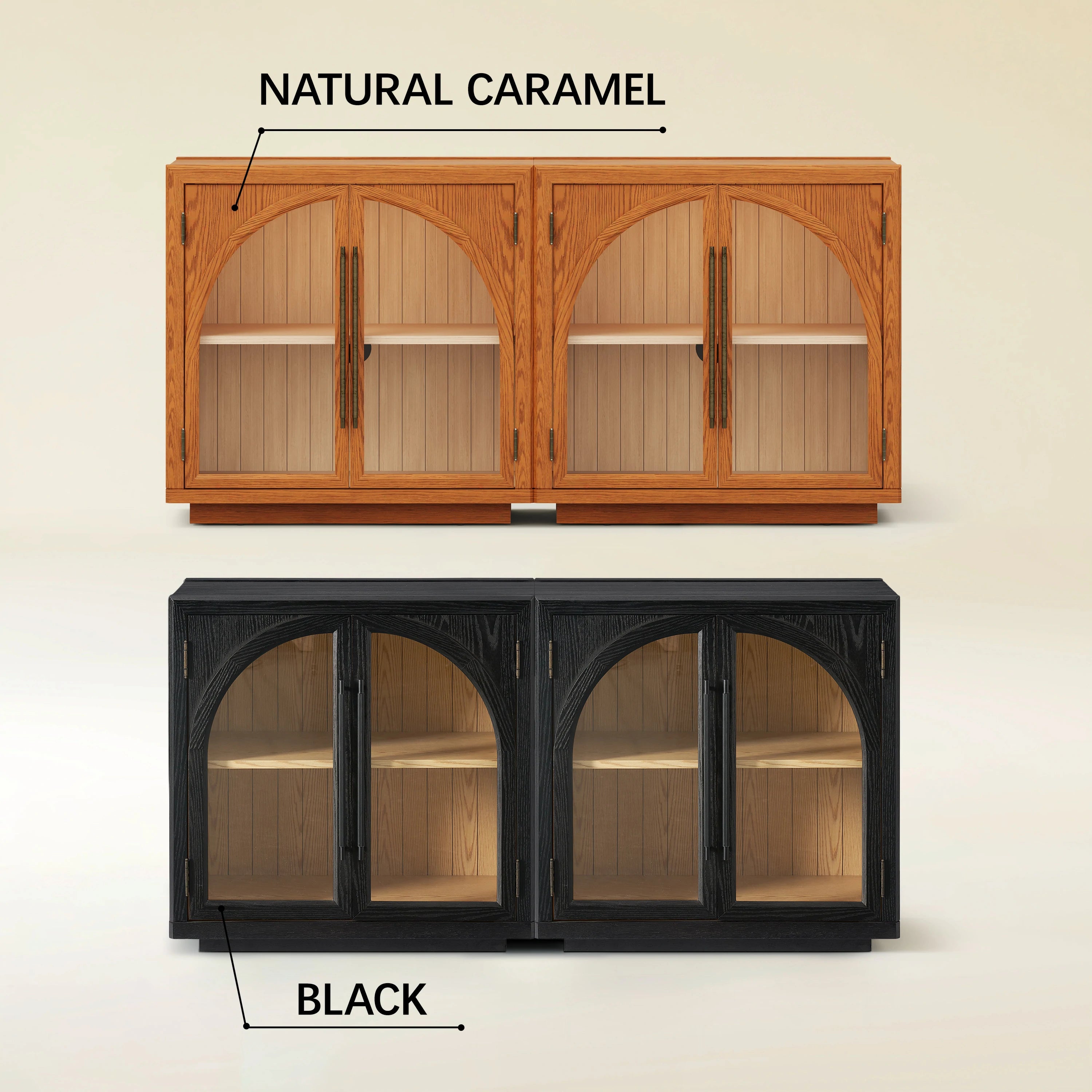 Alvar Arched 32″  Oak Storage Cabinet