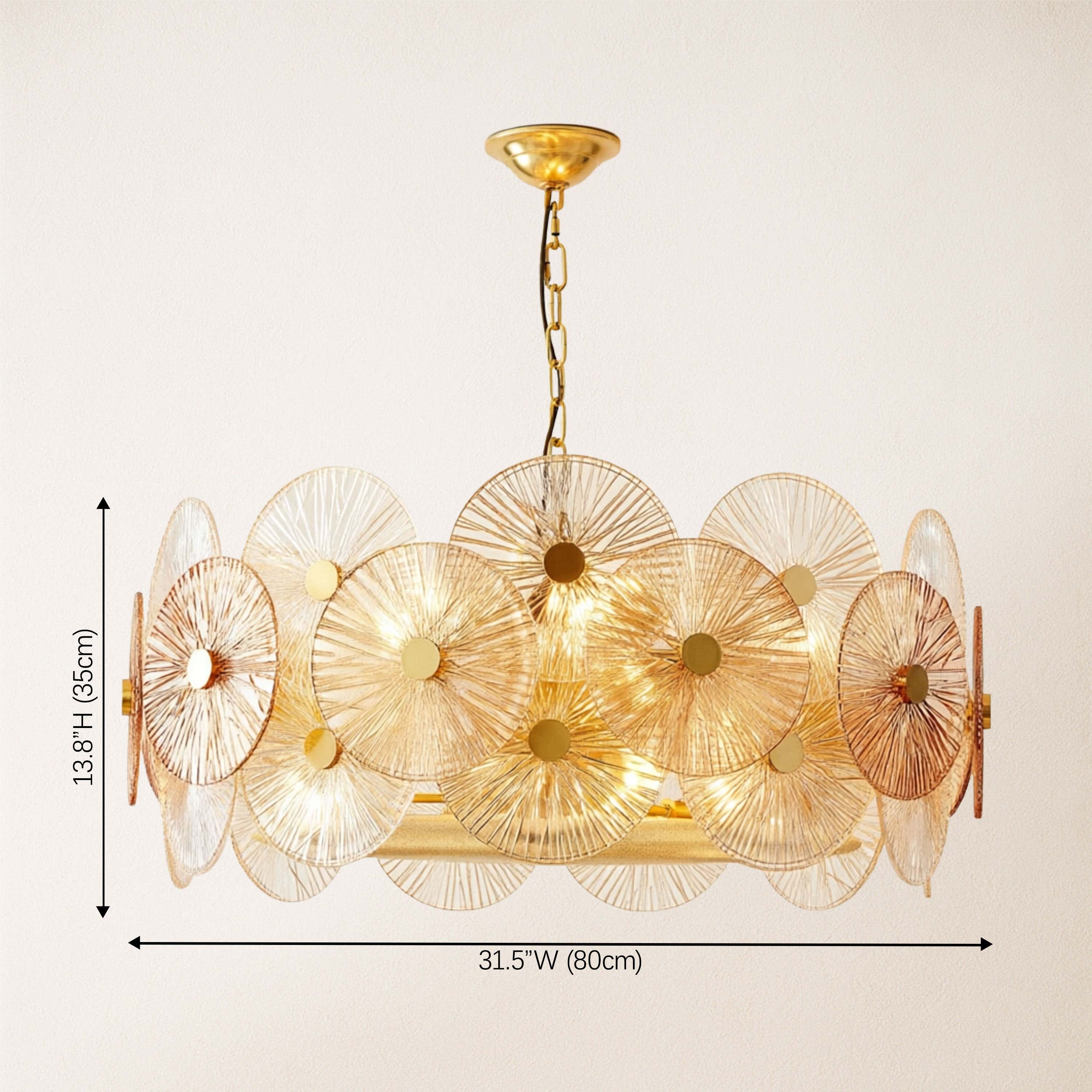 Axiora Glass Round Chandelier