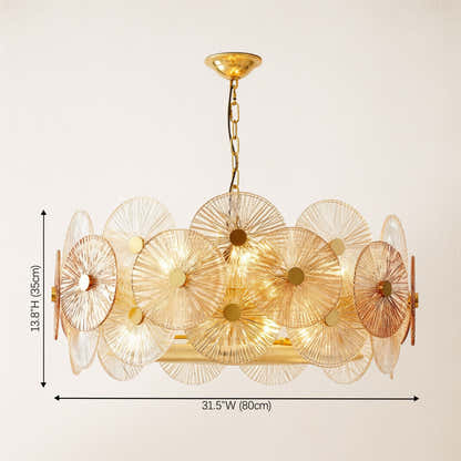 Axiora Glass Round Chandelier