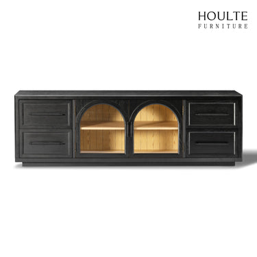 Alvar Oak Media Console and  64" Sideboard