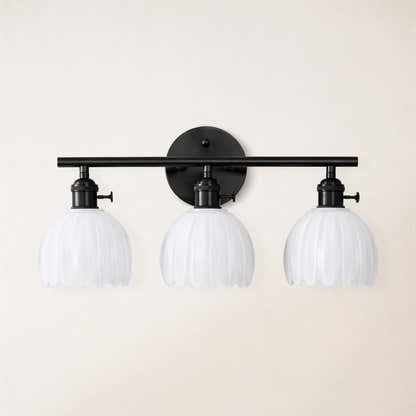 Orbixa Milky Glass 3-Lights Wall Sconce 18.8"W