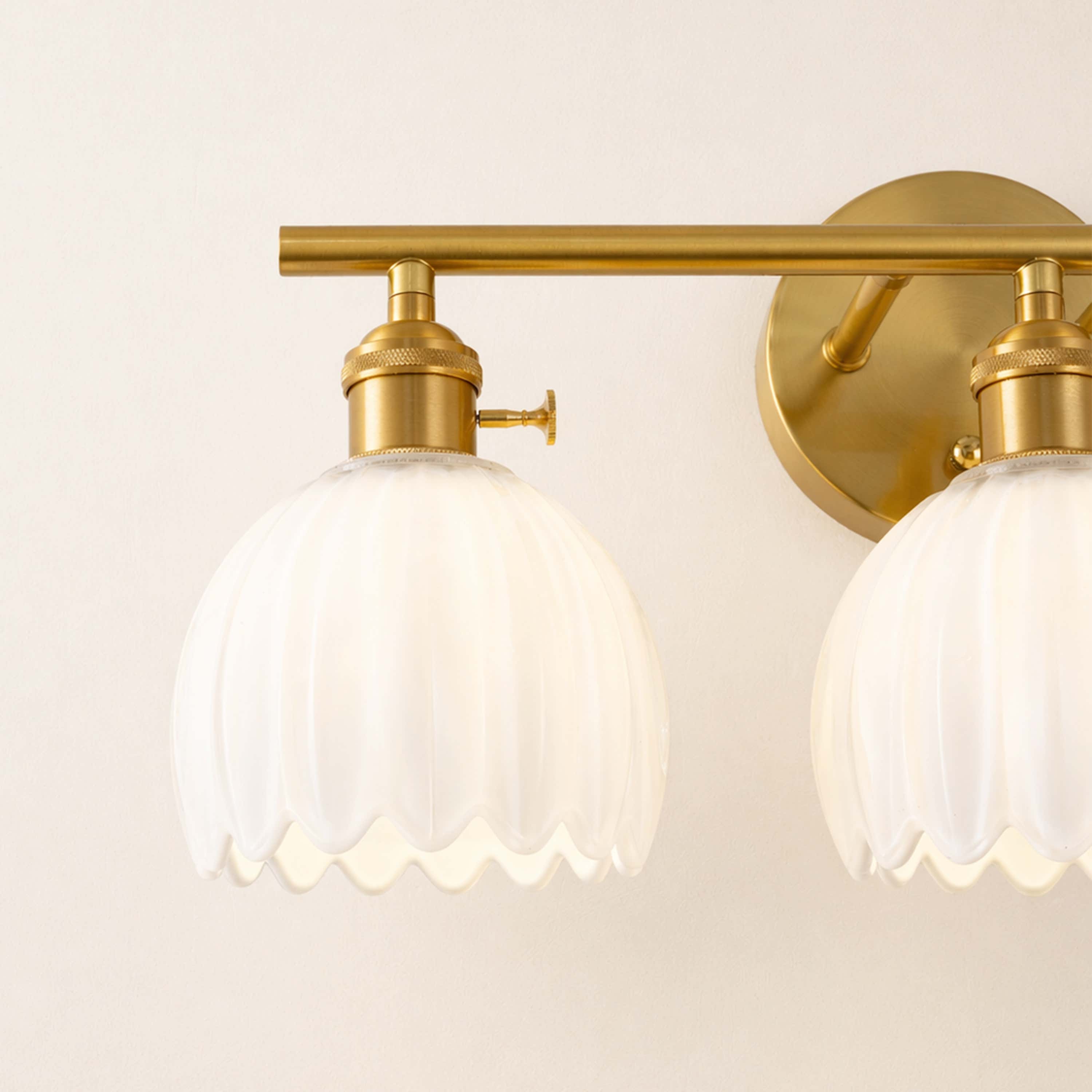 Orbixa Milky Glass 3-Lights Wall Sconce 18.8"W