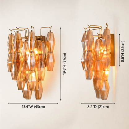Celestial Drop Glas-Wandleuchte 19,6"H