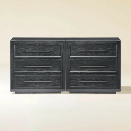 Alvar 63″ Eichenkommode mit 6 Schubladen (2er-Set)