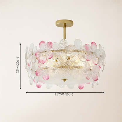 Blumea Cluster Glass Flush Mount