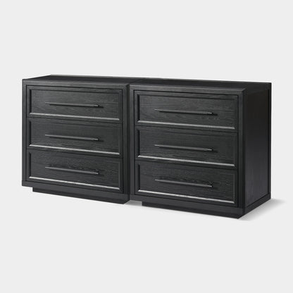 Alvar 63″ Eichenkommode mit 6 Schubladen (2er-Set)