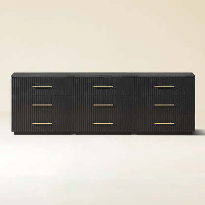 Holt 95" Oak 9-Drawer Chest(Set of 3)