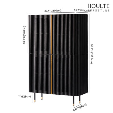 Ewan 66,7″H Vertikaler Kombinationsschrank aus Eiche (2er-Set)