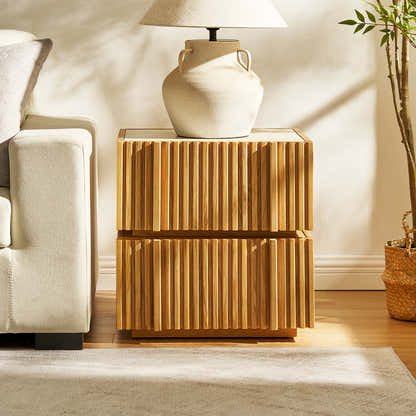 Isla Oak Sintered Stone Nightstand 20" W