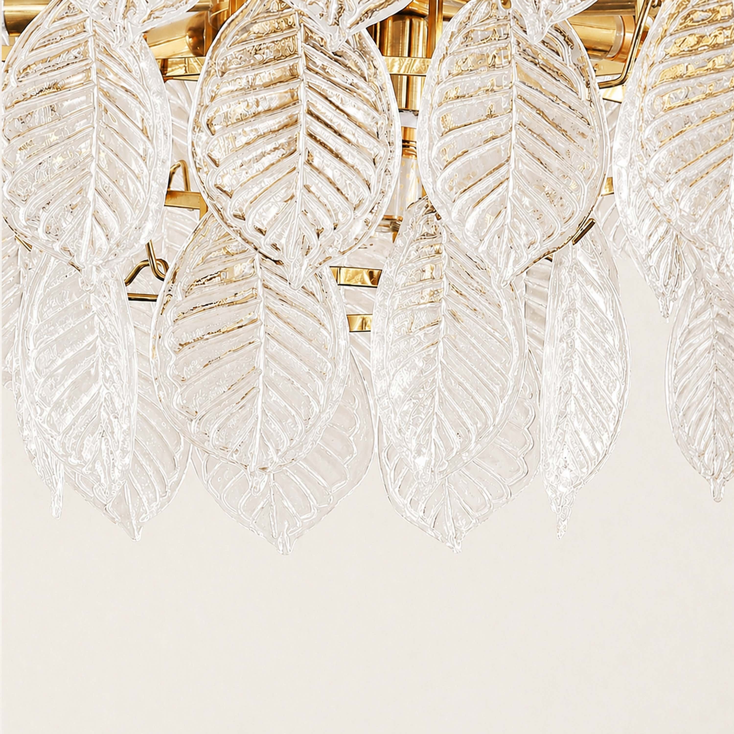 Sylvara Leaf Glass Chandelier