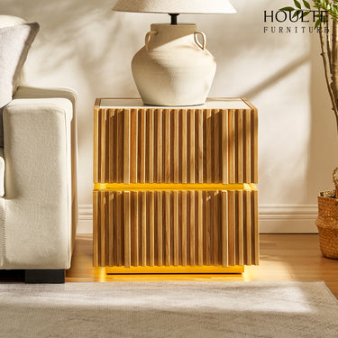 Isla Oak Nightstand 19.7" W