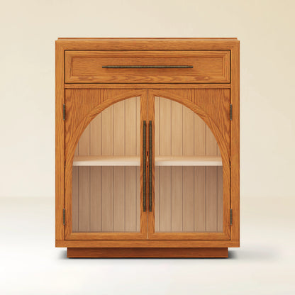 Alvar gewölbtes 96" Sideboard aus Eiche mit Schubladen (3er-Set)