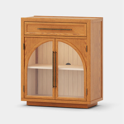 Alvar gewölbtes 96" Sideboard aus Eiche mit Schubladen (3er-Set)