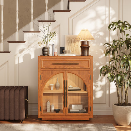 Alvar gewölbtes 96" Sideboard aus Eiche mit Schubladen (3er-Set)