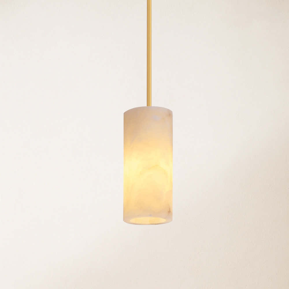 Arlo Alabaster Pendant Lights 4"D#Finish_Gold