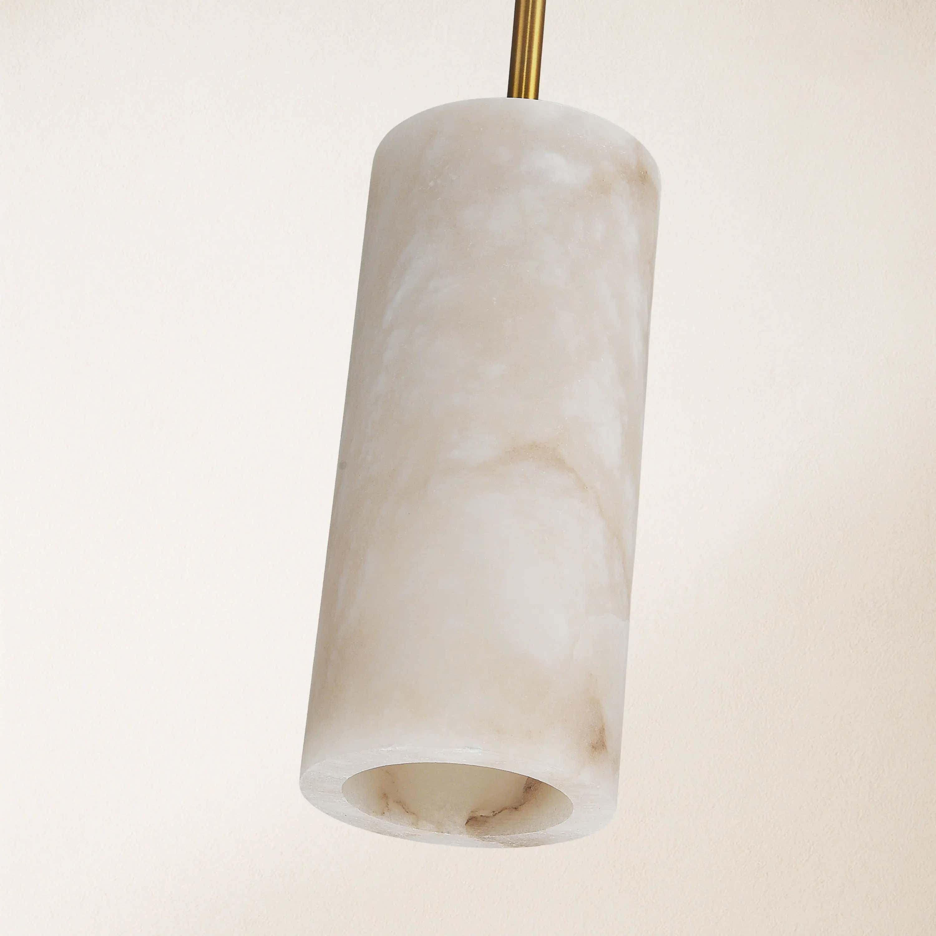 Arlo Alabaster Pendant Lights 4"D#Finish_Gold