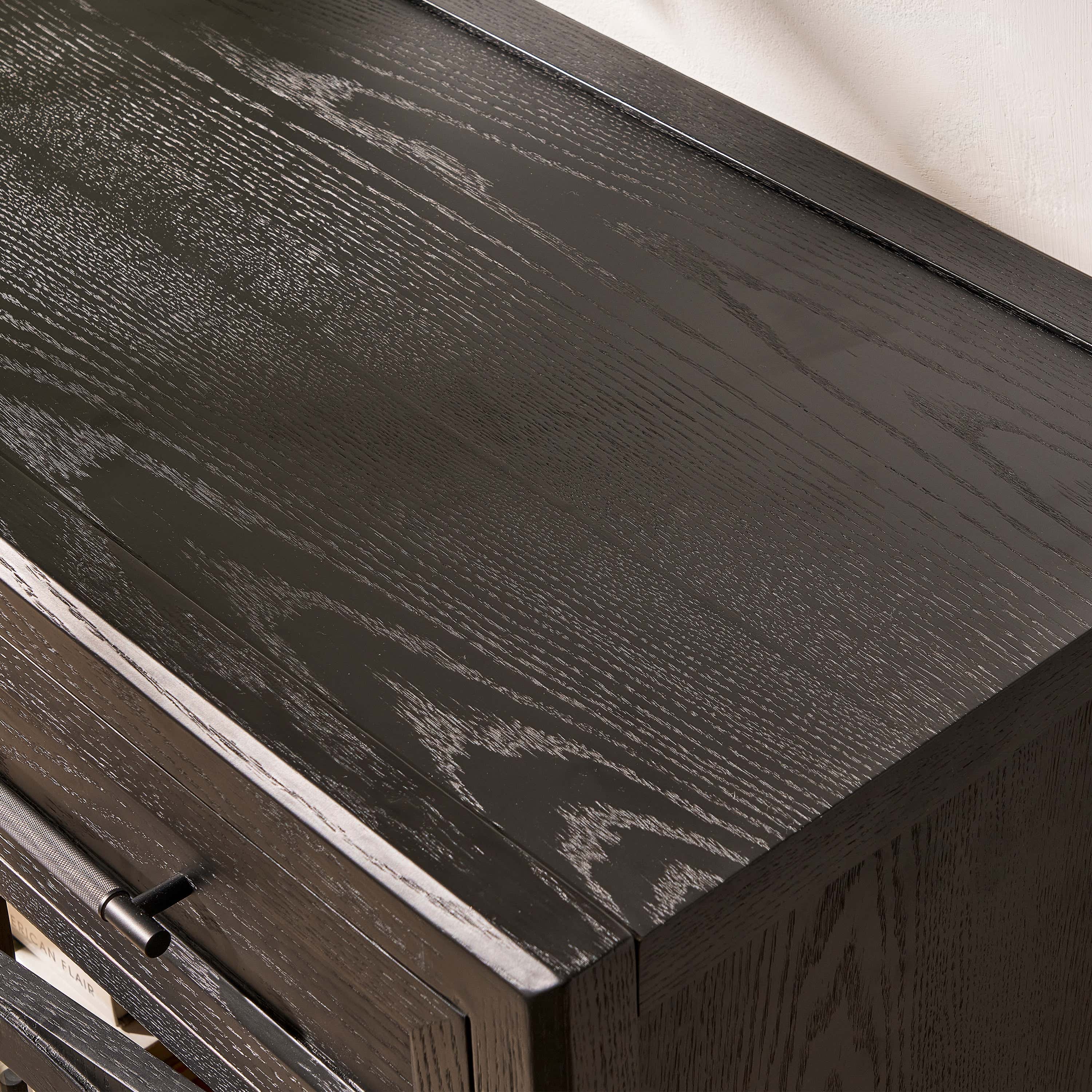 Alvar gewölbtes 96" Sideboard aus Eiche mit Schubladen (3er-Set)