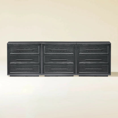 Alvar 94,5″ Eichenkommode mit 9 Schubladen (3er-Set)