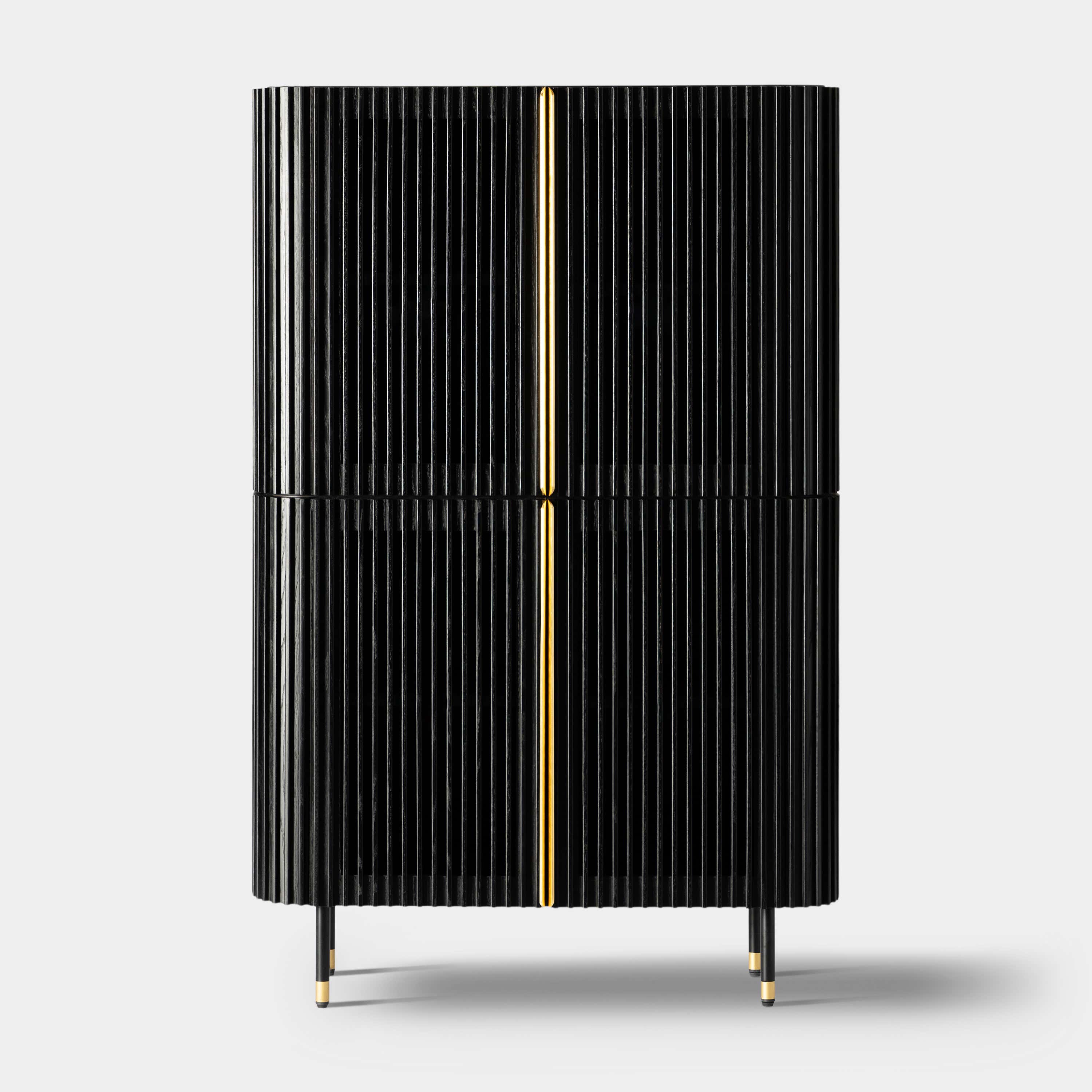 Ewan 67″H Oak Vertical Combination Cabinet(Set of 2)