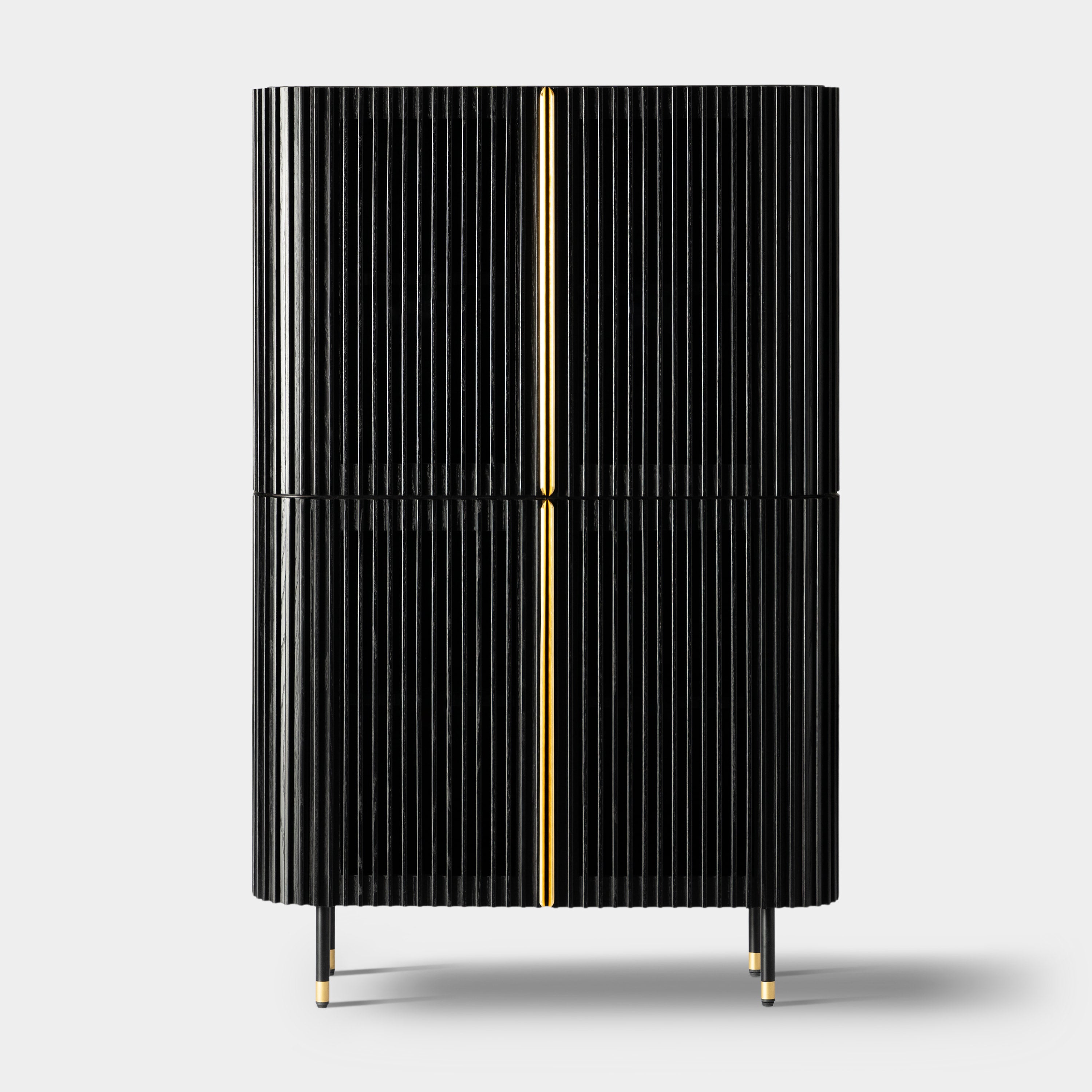 Ewan 66,7″H Vertikaler Kombinationsschrank aus Eiche (2er-Set)