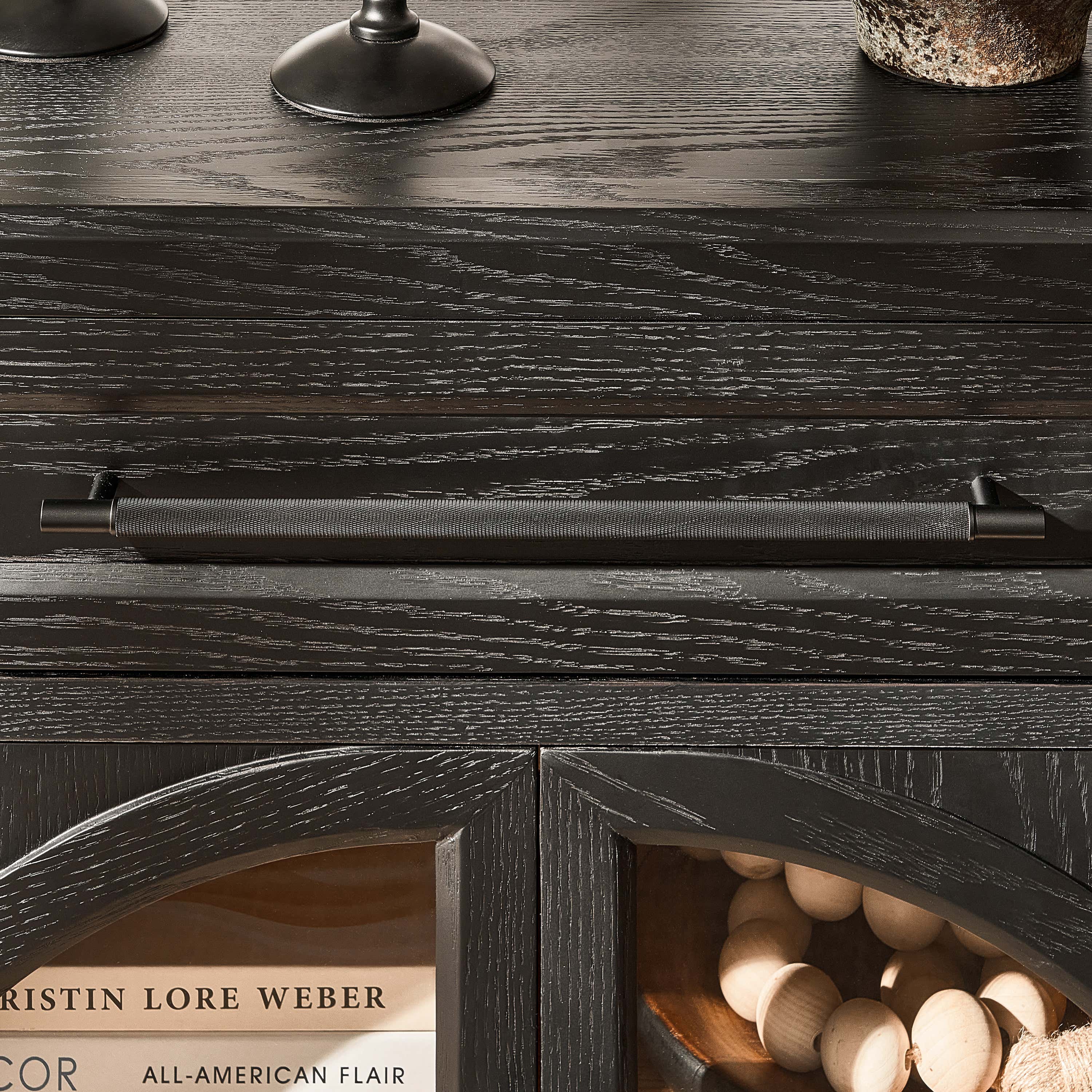 Alvar gewölbtes 96" Sideboard aus Eiche mit Schubladen (3er-Set)