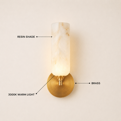 Axis Alabaster-Wandleuchte 12"